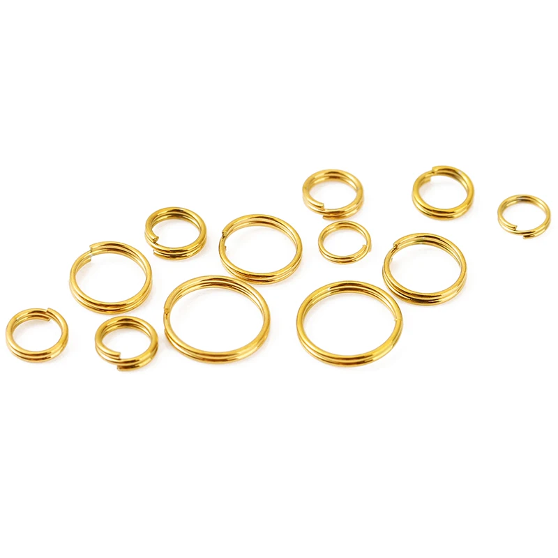 100pcs PVD Never Fade Stainless Steel Double Loop Jump rings 4 5 6 8 mm Split Rings Connectors For Diy Jewelry Making Findings image 3