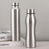 High Quality 1000ml Stainless Steel Sport Water Bottle Single-layer Rugged Water Cup Metal Flask Drinkware Camping Sports Gym