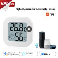 Zigbee Thermometer Hygrometer Tuya WiFi Smart LCD Screen Digital Temperature Humidity Sensor Work With Alexa Google Home