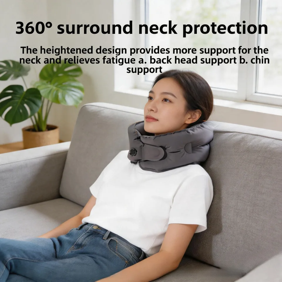 

Press Inflatable Pillow Travel Portable Aircraft Headrest Can Store Inflatable U-shaped Pillow Nap Neck Pillow Travel Supplies
