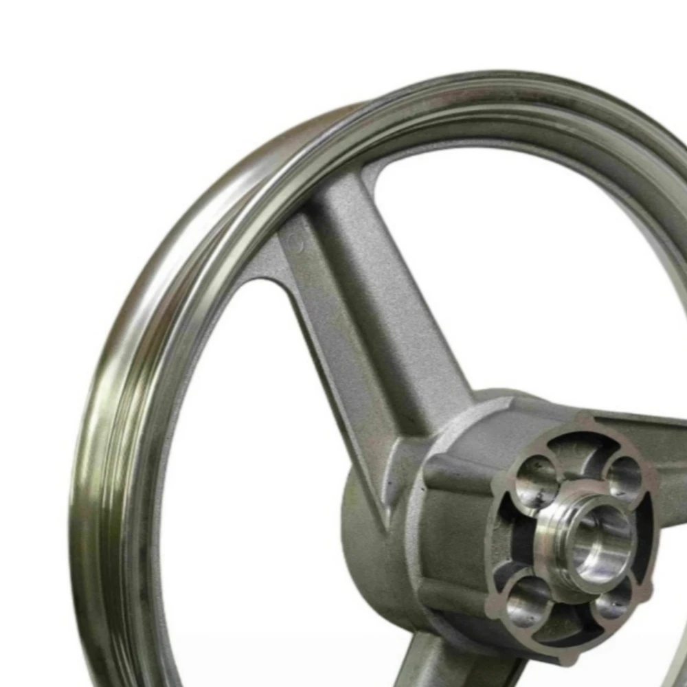 For Haojiang HJ125‑3B 18 Inch 3‑Spoke Alloy Wheel Rim Impact‑proof Anti‑corrosion Balanced Performance Custom Mod Accessories