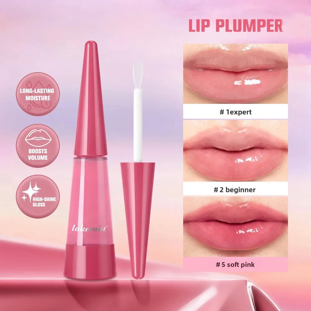 Transparent Lip Plumper Oil Gloss Long Lasting Moisturizer Nourishes Smooths Volume High Shine Clear Plump Care