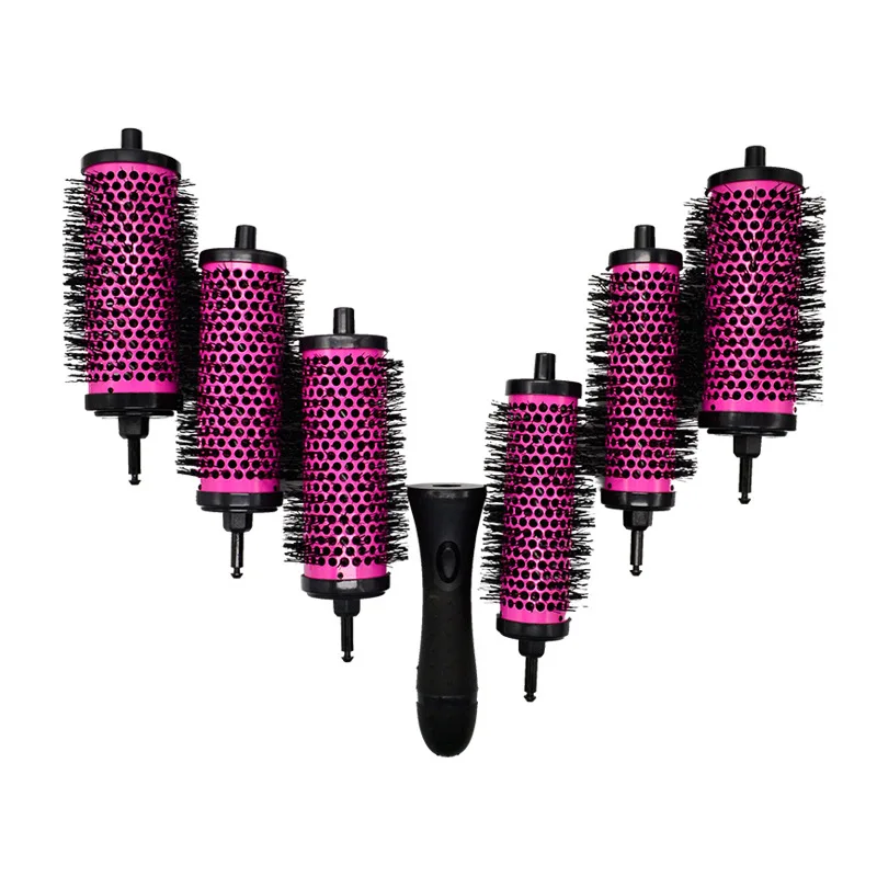 

Manufacturers wholesale plastic inner buckle straight hair curl hair styling comb cylinder perm styling net red long hair comb