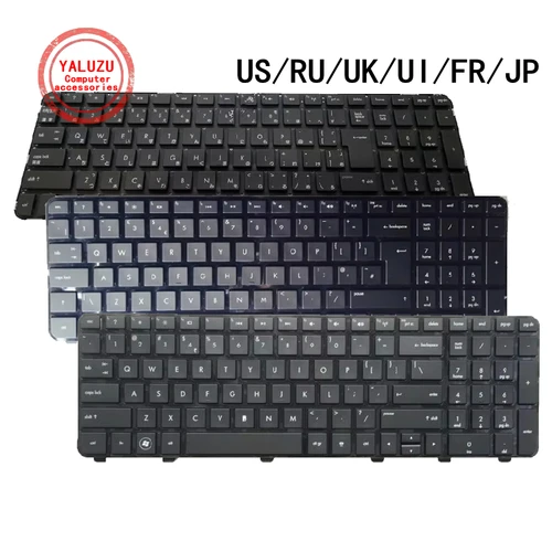 Teclado para ordenador portátil US/RU/UK/UI/FR/JP para HP Pavilion DV6 DV6-6000 DV6-6100 6101 6151 TPN-W104 HSTNN-E08C HSTNN-E06C
