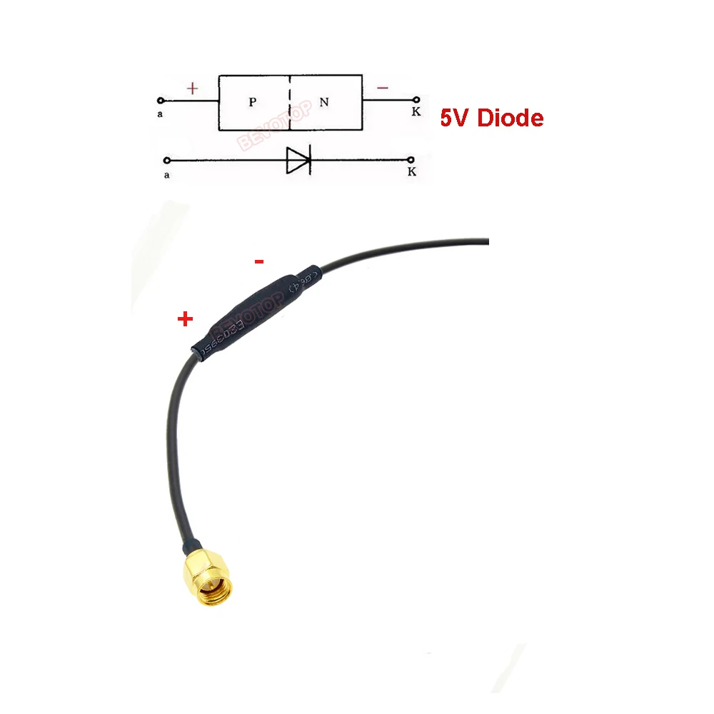 BEVOTOP Twin Fakra Z to Fakra SMA Splitter cables With Diode Custom-made RF Coaxial Cable Junper