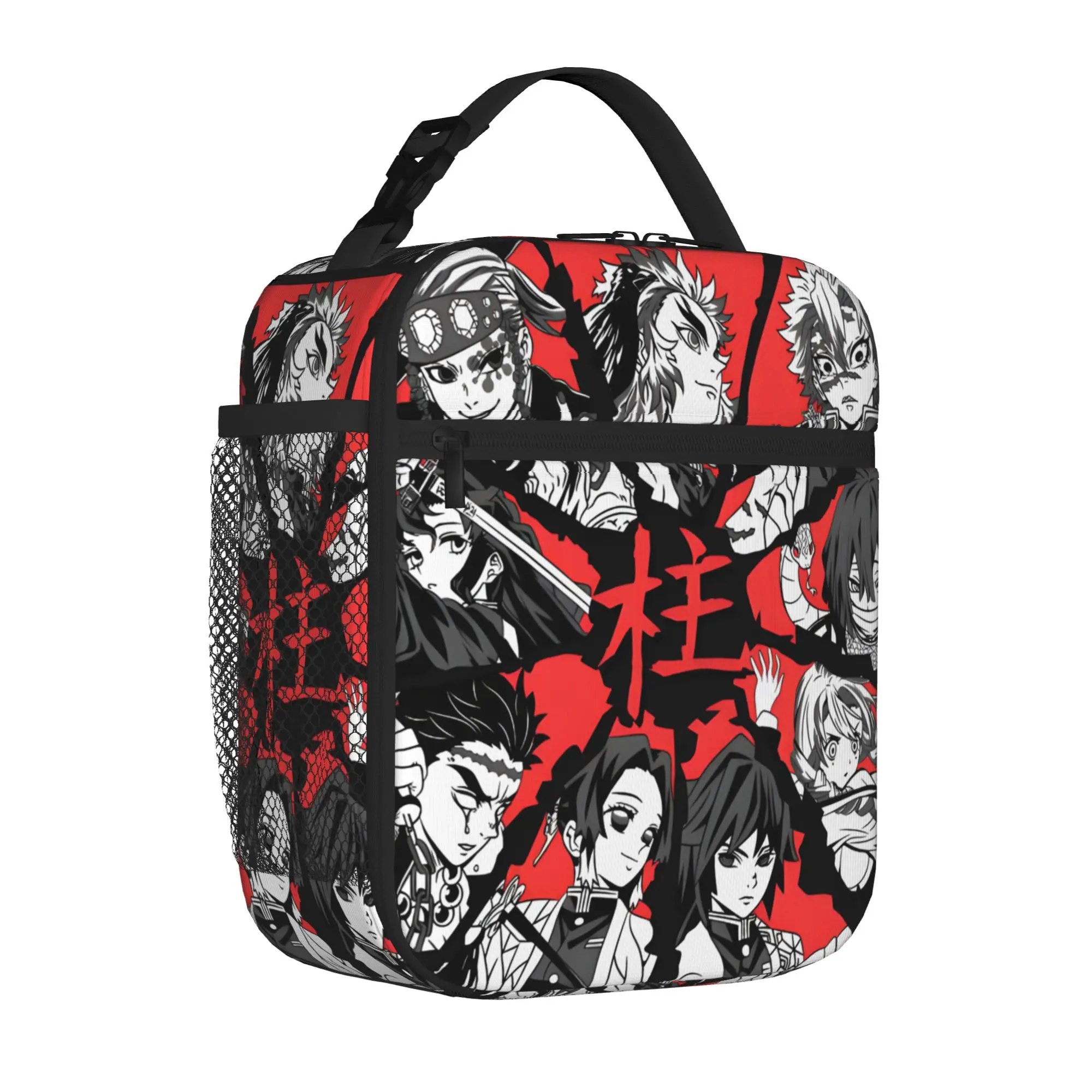 1 Piece Portable Lunch Container Hashira Collection  Zipper Closure Durable Pocket Demon Slayer Anime  For Lunch Lunch Box Bag view 2
