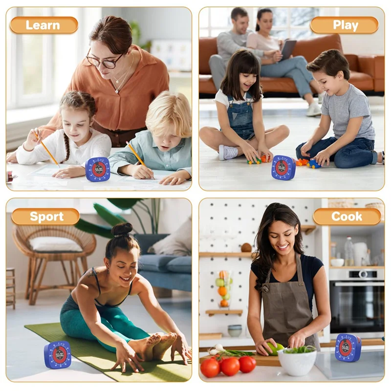 

Reliable Visual Timer For Kids,Digital Timer With 60-Minute Countdown, Silent Timer For Desk Timer Clock For Studying, Teaching