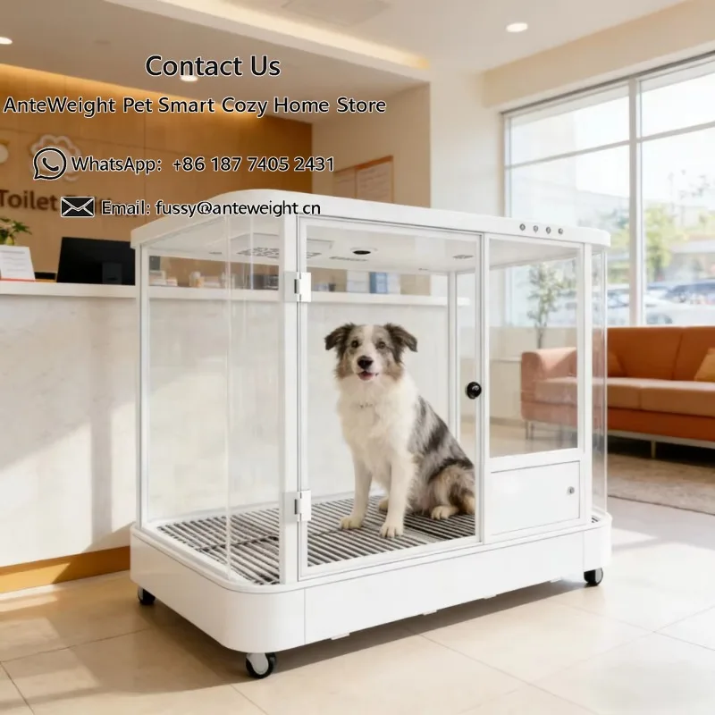 Intelligent Dog Cabin, Upgrade From Traditional Pet Cage, Odor Removal, Circulating Fresh Air System, Pet-Friendly Design