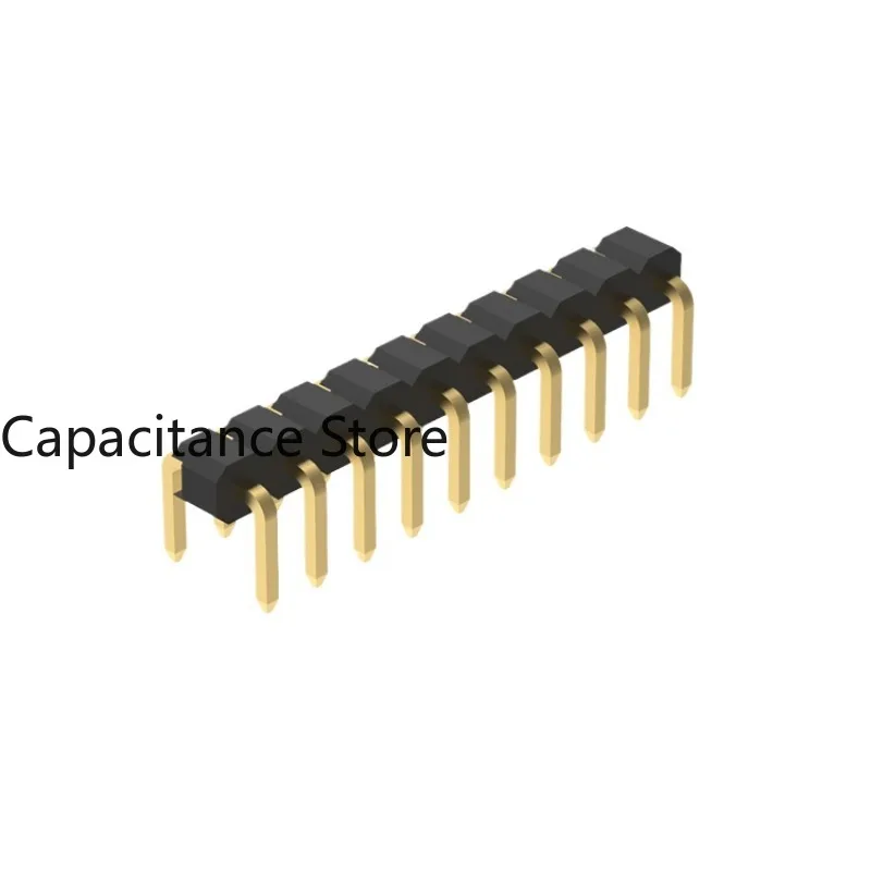 

10PCS 2.0 2.54 1.27 spacing row pin connector single row/U-shaped U-shaped terminal gold-plated