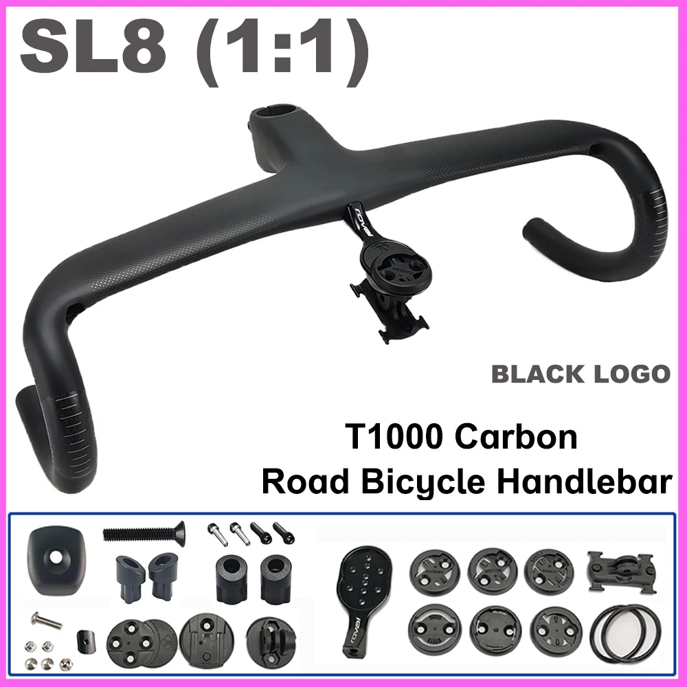 

NWE 1:1 SL8 T1000 Full Carbon Road Bike Handlebar Internal Cable Integrated Cockpit Di2 Road Bike Handlebar bike accessories