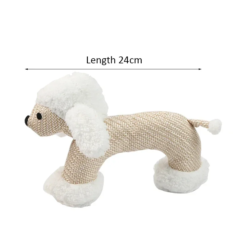 New Linen Puppy Medium Dog Toy Animals Shapes Pet Squeak Chew Toys for Small Dogs Beagle York Mascotas Accessories Monkey Horse