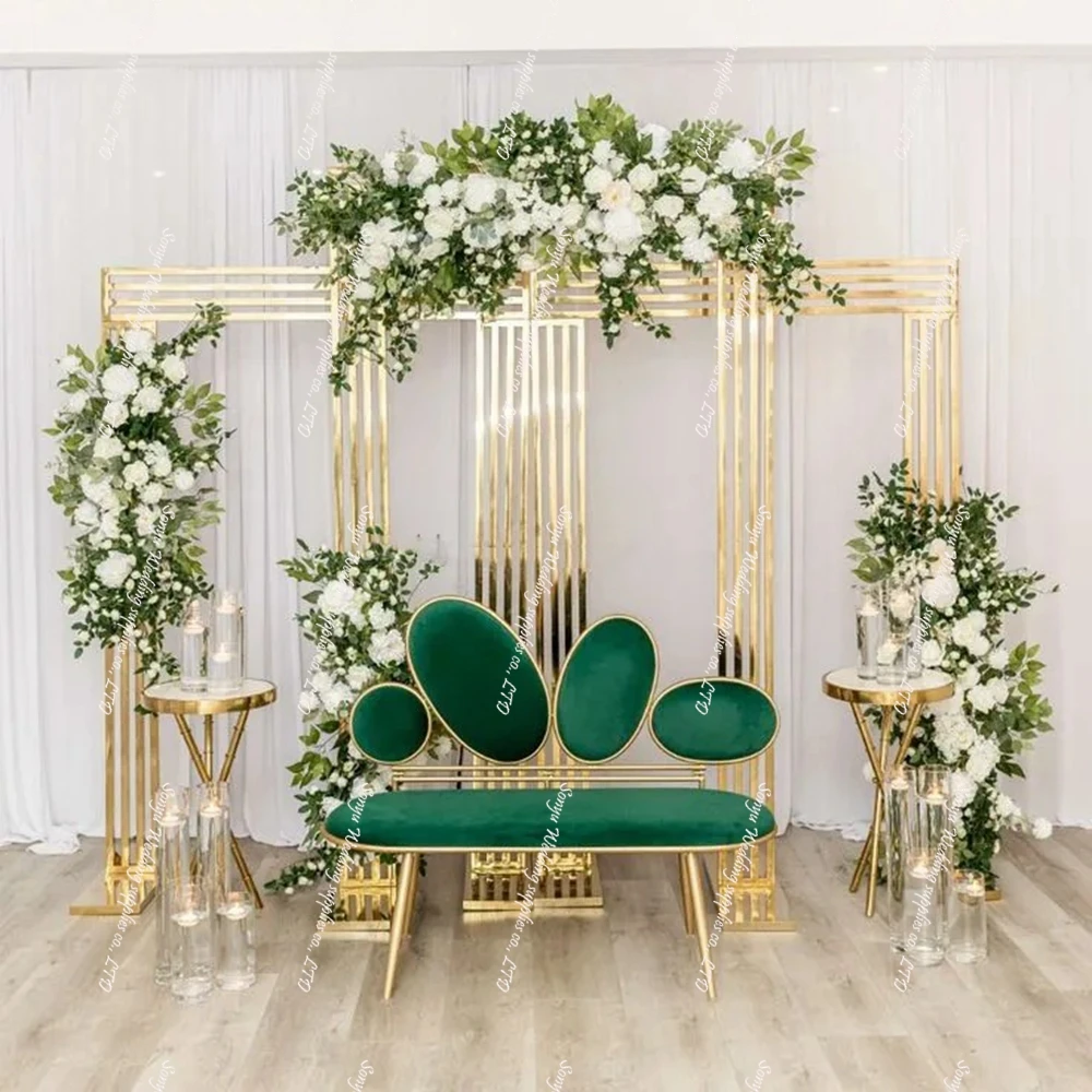 

1pcs/3pcs)Wedding Stage Silver gold white black Backdrop Stand Stainless Steel Frame Square Wedding Arch