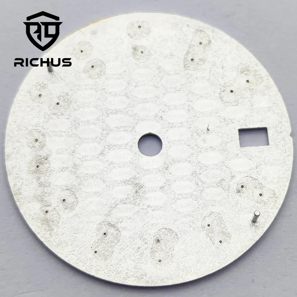 RICHUS NH35 Dial 29mm Watch Dial With Watch Hands Blue Green Luminous Fit NH34 NH35 NH35 Miyota8215-DG Movement