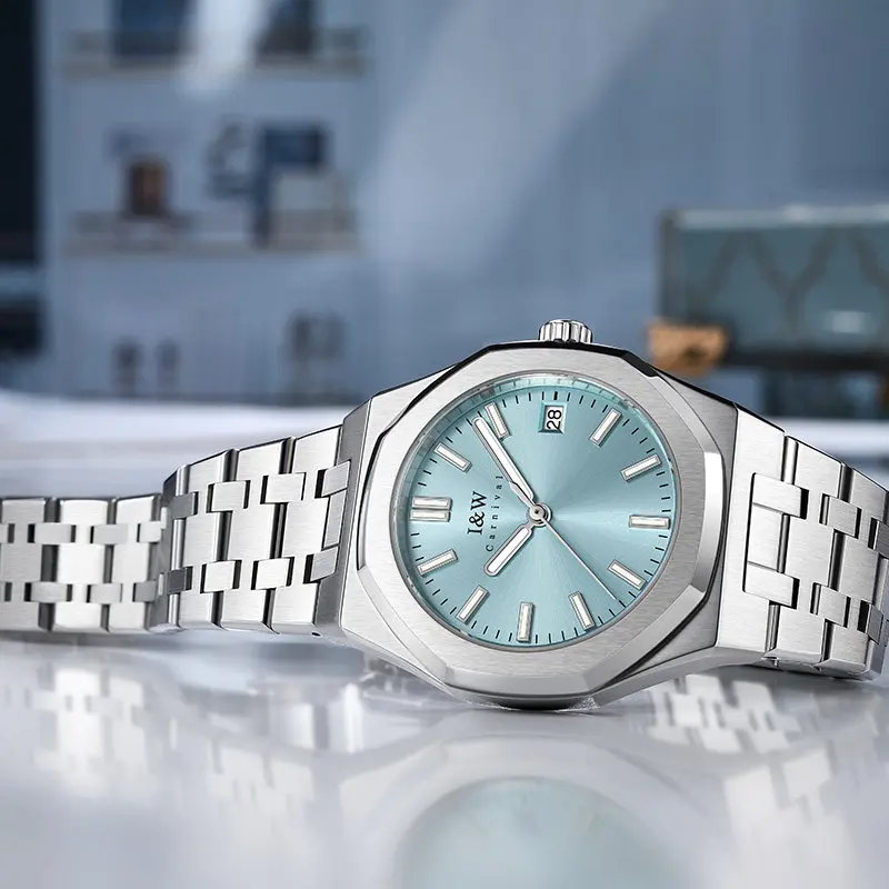 

CARNIVAL New Ice Blue Watches for Woman High Quality Switzerland Women's wristwatch Sapphire Date Luminous Quartz Movement Reloj