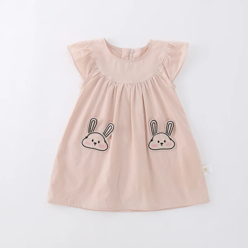 Girls' Dress2026New summer dress for little girls, stylish children's princess dress, short-sleeved summer dress for babies