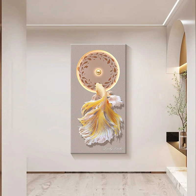 الحديثة محظوظ كوي معلقة اللوحة مدخل الديكور الراقية الممر غرفة المعيشة غرفة الطعام حائط الخلفية الفن جدارية مصباح