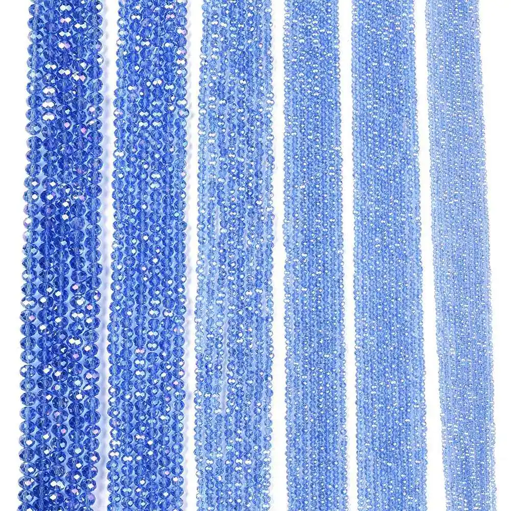 PandaHall 20 Stränge Glasperlen Mehrfarbig AB-Beschichtet Facettiert 8x6mm für DIY Schmuckherstellung – Detail 13