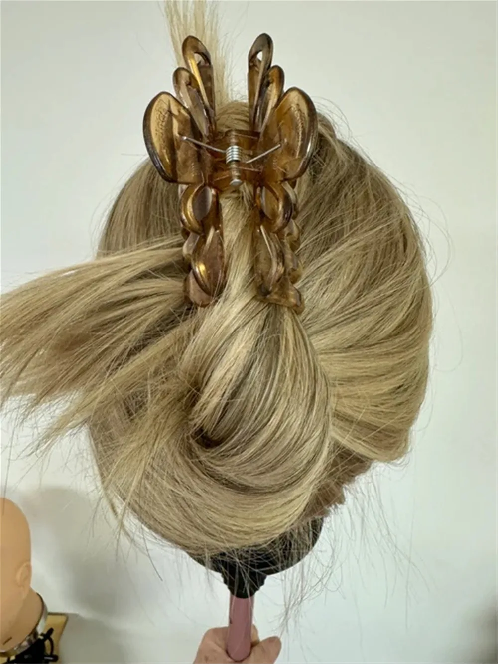 Soft 24' Warm Blonde Straight Wigs Balayage Heat Resistant Premium Fibre Glueless Wig High Density Pre Plucked Synthetic Hair