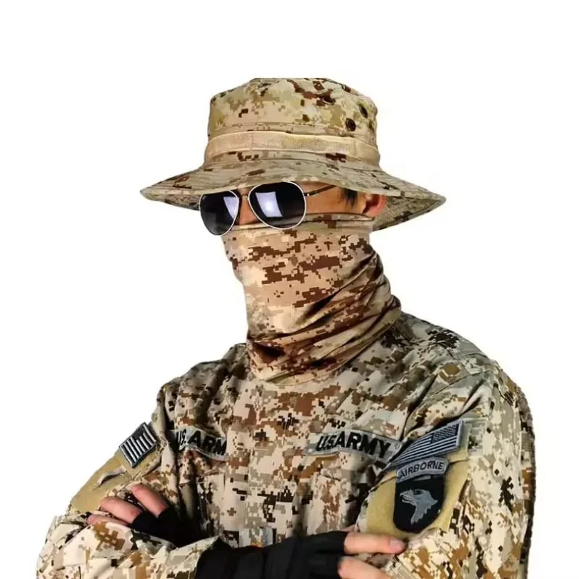 

Outdoor Bucket Hat Camouflage Boonie Hat Thicken Fisherman Hat Airsoft Hunting Hiking Climbing Camping caps Tactical Sniper Caps