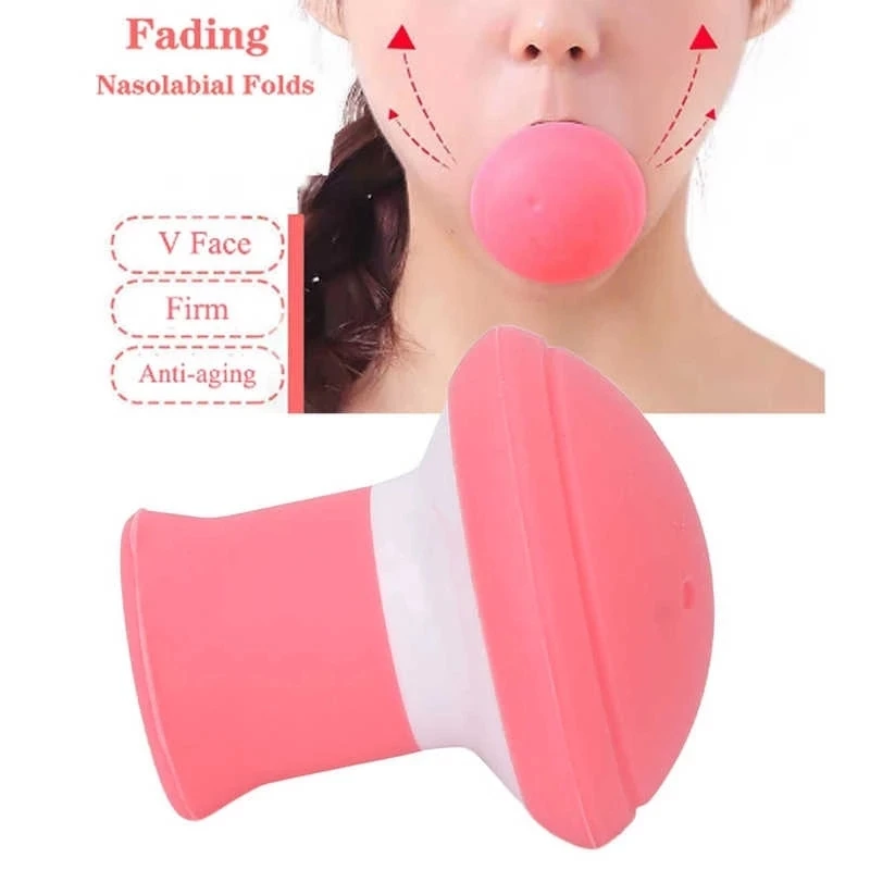 Silica Gel Mouth Jaw Exerciser Slimming Face Lift Tool Chin V Face Lifting Double Thin Wrinkle Removal Blow Breath Exerciser