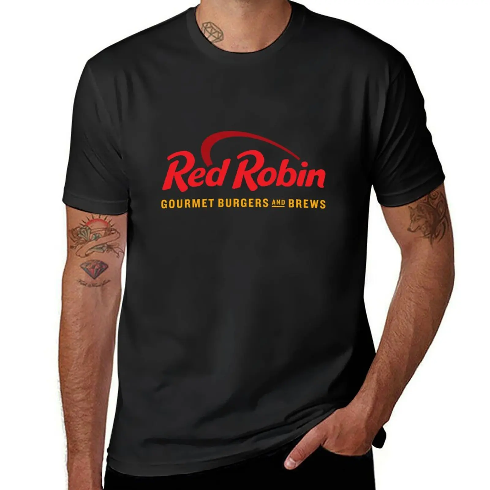 Red Robin Resto T-Shirt Kurzarm T-Shirt Anime süße Tops Sommer Top Kleidung für Männer