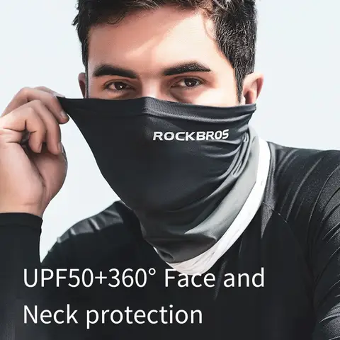 ROCKBROS Ice Silk Solskyddsmask Anti-UV Vindtät Absorberar Svett Andningsbar MTB Motorcykel Fiske Löpning Cykling Friluftstillbehör 8 best sales RockBros-mask - №6