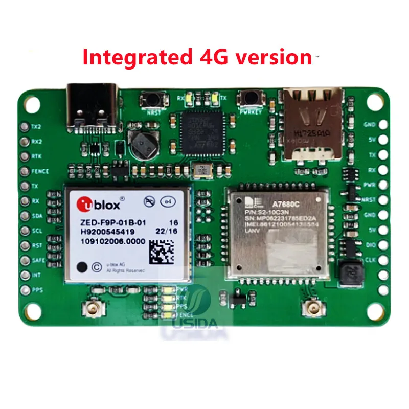 1PCS/LOT  ZED-F9P-01B  F9p  RTK gnss  Integrated 4G version Centimeter-level positioning board gps  ublox