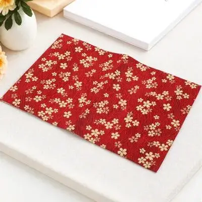 Couverture de livre de fleurs en feuille d'or, conception antidérapante à forte adhérence, résistante aux déchirures pour une utilisation à Long terme, beau motif élégant