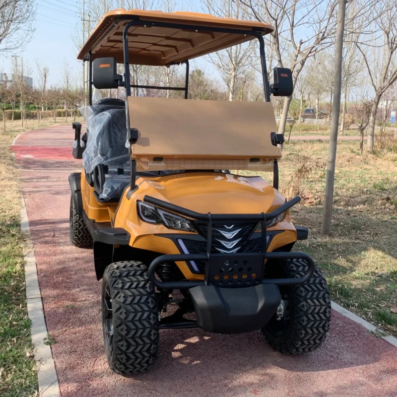 China Best Lead-Acid Battery Lithium Battery Optional High Popularity Electric Golf Cart Save Energy With Bumper 12 Inch Tires