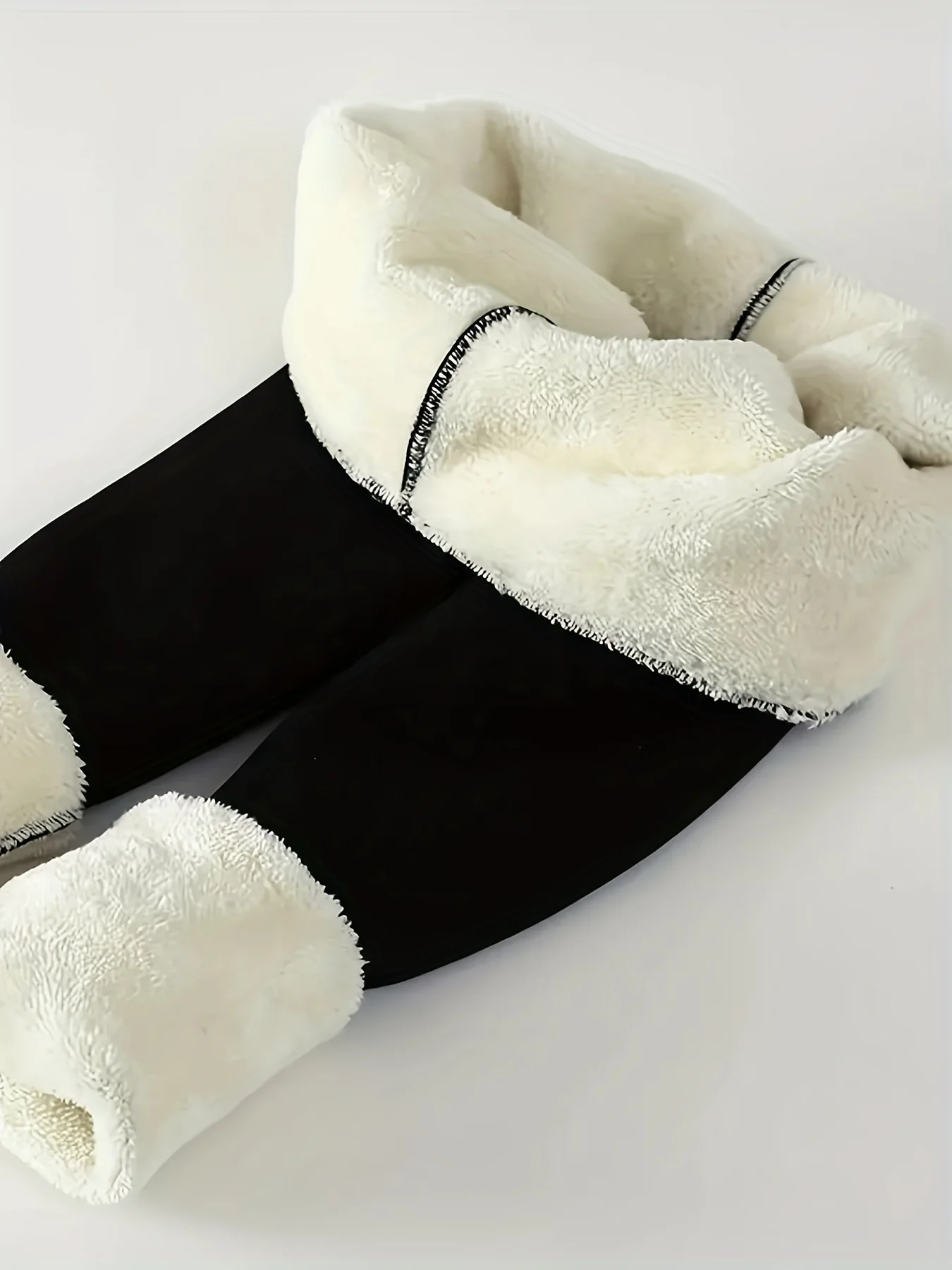 Thermo-Leggings für Damen, Winter, warm, hohe Taille, Einfachheit, warme Hosen, modisch, schwarz, Elastizität, Herbst, Samt, bequeme Leggins – Detail 11