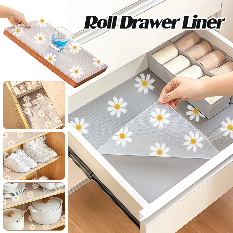 

Waterproof Shelf Liner Kitchen Cabinets Eva Fridge Pad Cupboard Mat Drawer Liner Mat Paper Wardrobe Kitchen Cabinet