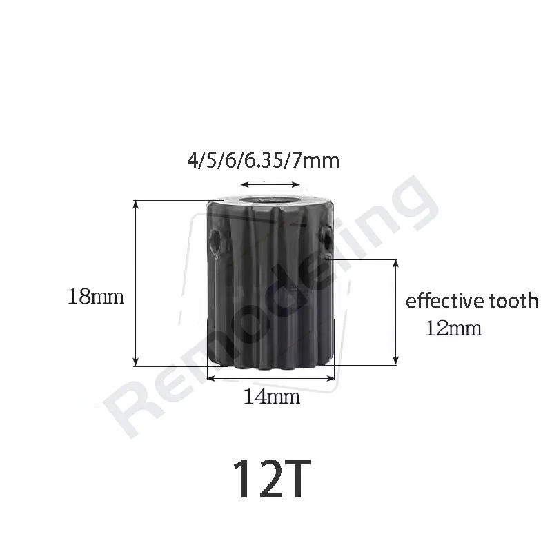 1 buah 1 Mod Spur Gear 10T 12T 14T lubang 4mm ~ 8mm 45 # roda gigi transmisi penghitam baja Pinion 1 M Aksesori suku cadang roda gigi Motor