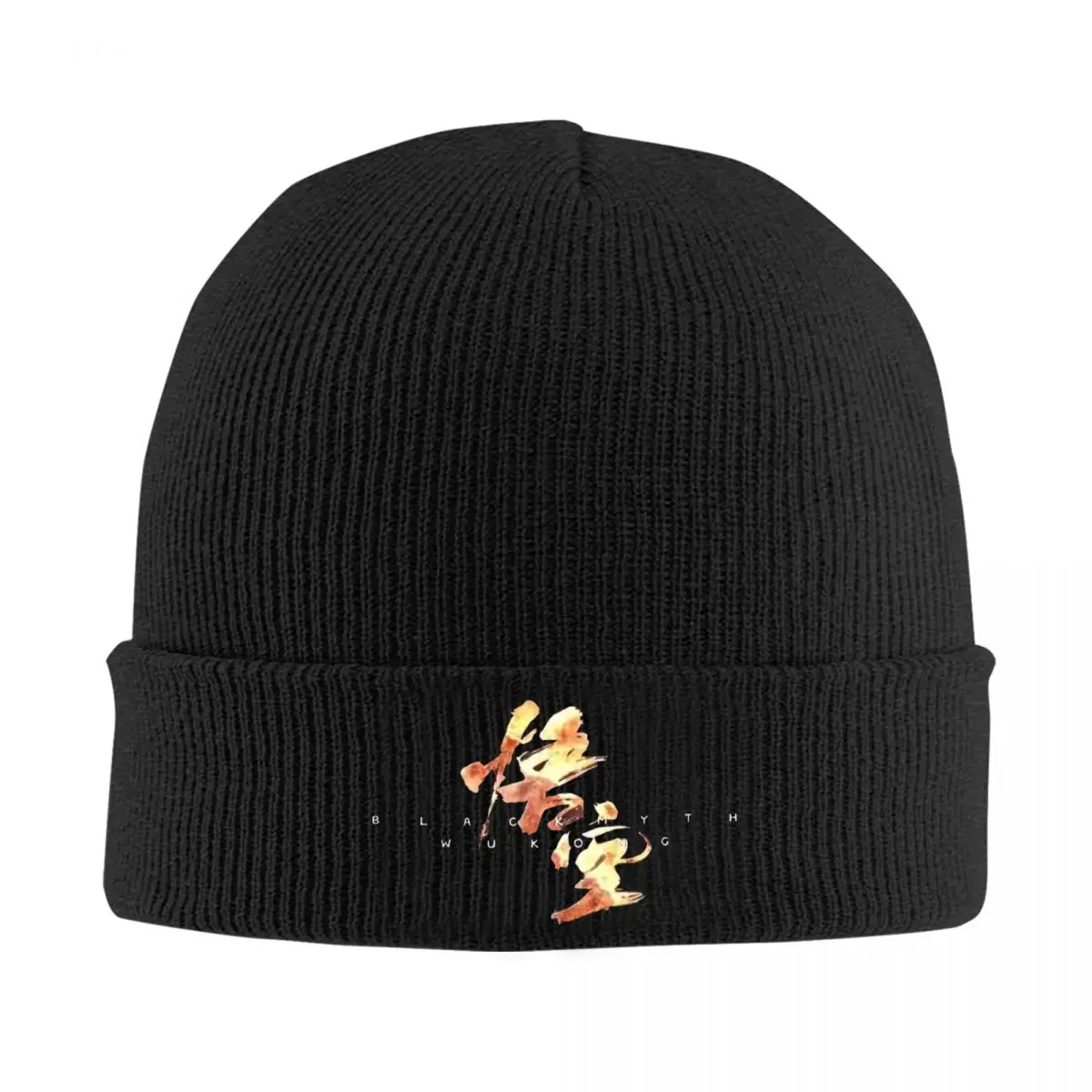 

Черный миф Wukong Logo Bonnet Шапки Шапки-бини Вязаная шапка с графическим рисунком Осень-зима Уличная женская и мужская шапка Kpop с запахом на голову