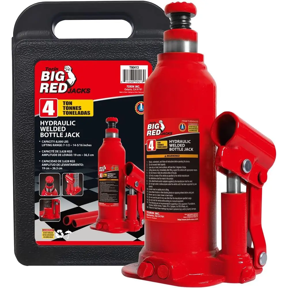 

Torin 413 Hydraulic Bottle Jack with Carrying Case, 4 Ton (8,000 lb) acity