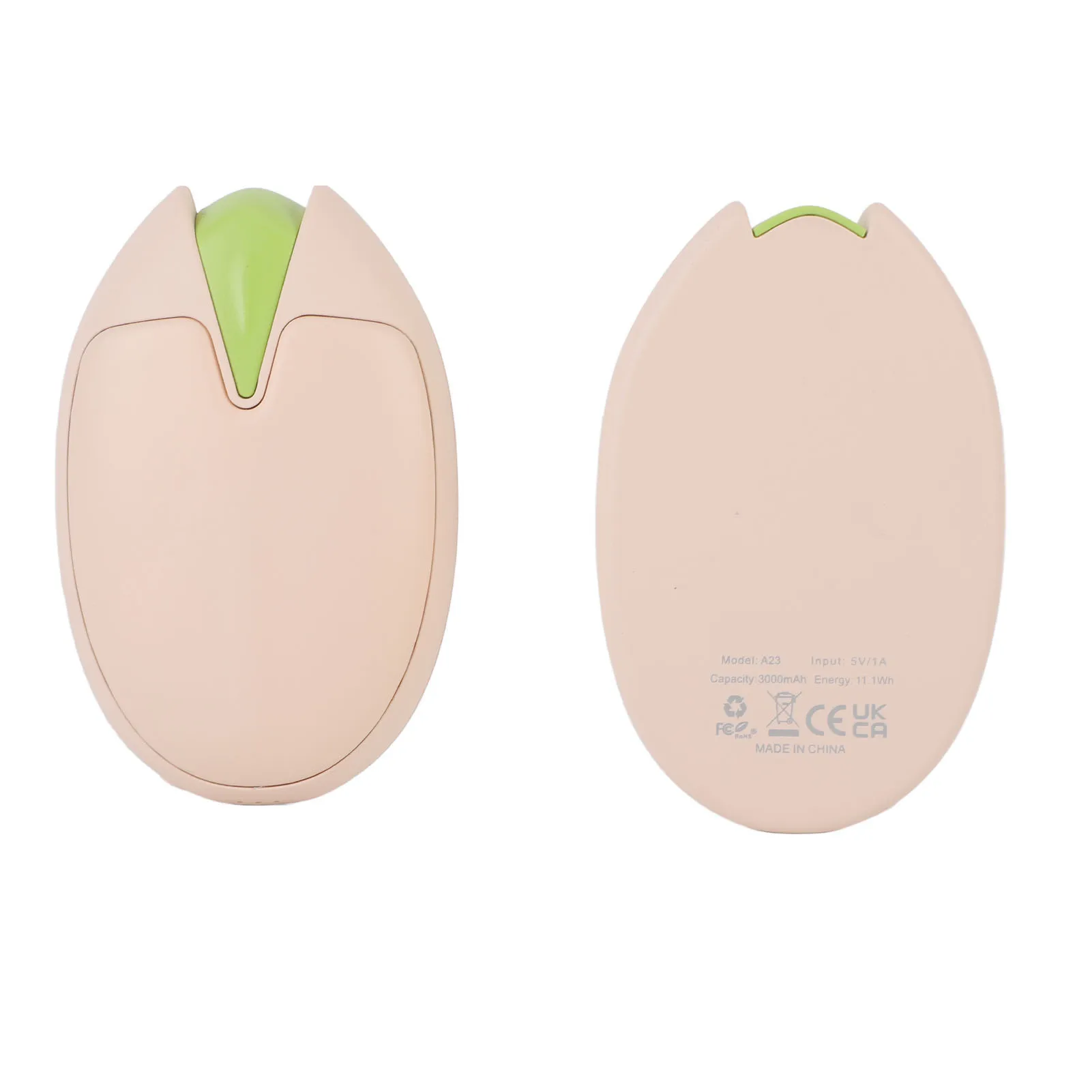Scaldamani 3 livelli regolabili Portatile 2 in 1 1s Riscaldamento rapido Ricaricabile USB Scaldamani 6000mAh per la pesca