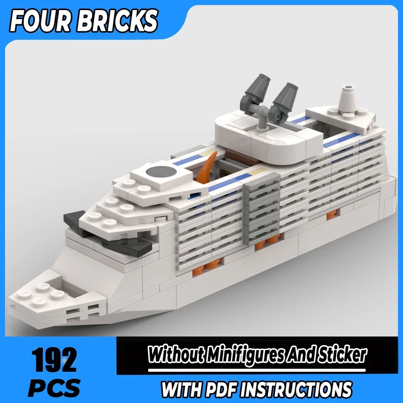 

Moc Building Blocks Harmony Of The Seas cruise shipTechnology Modular Bricks Model Gifts Christmas Toys DIY Sets Assembly