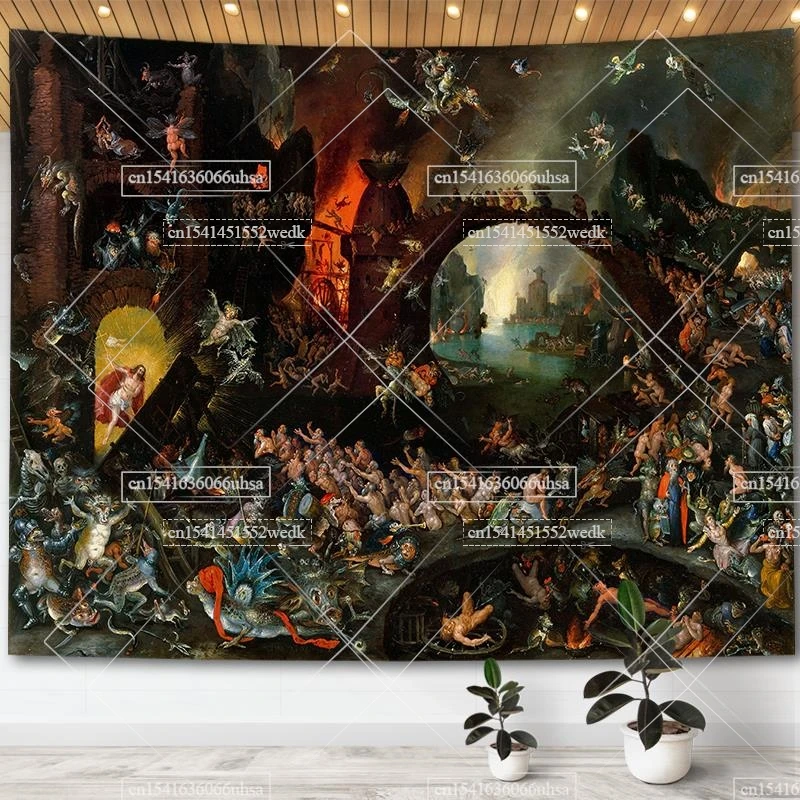 Jeromos bosch kerti bel Evilági delights Falikárpit fali Mesterkedés dekor Festészet retro tapestries Esztétikai szoba decoratie poszterek