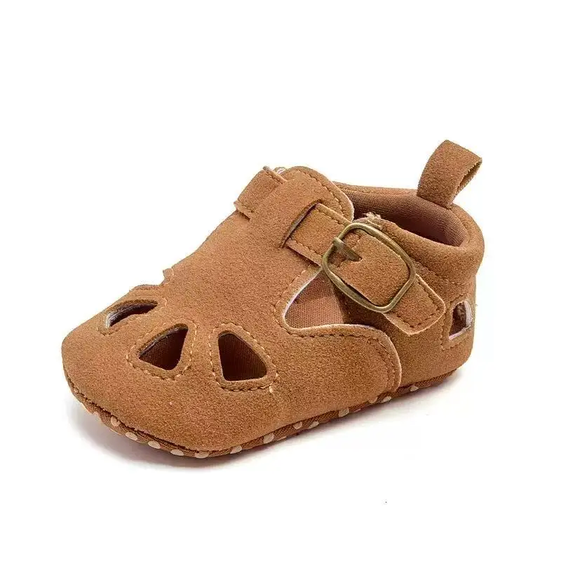 Baby Sandals 0-1 Years Old, Summer Soft-Soled Breathable Closed-Toe Anti-Collision Toddler Shoes for Boys and Girls, Pre-Walking Shoes