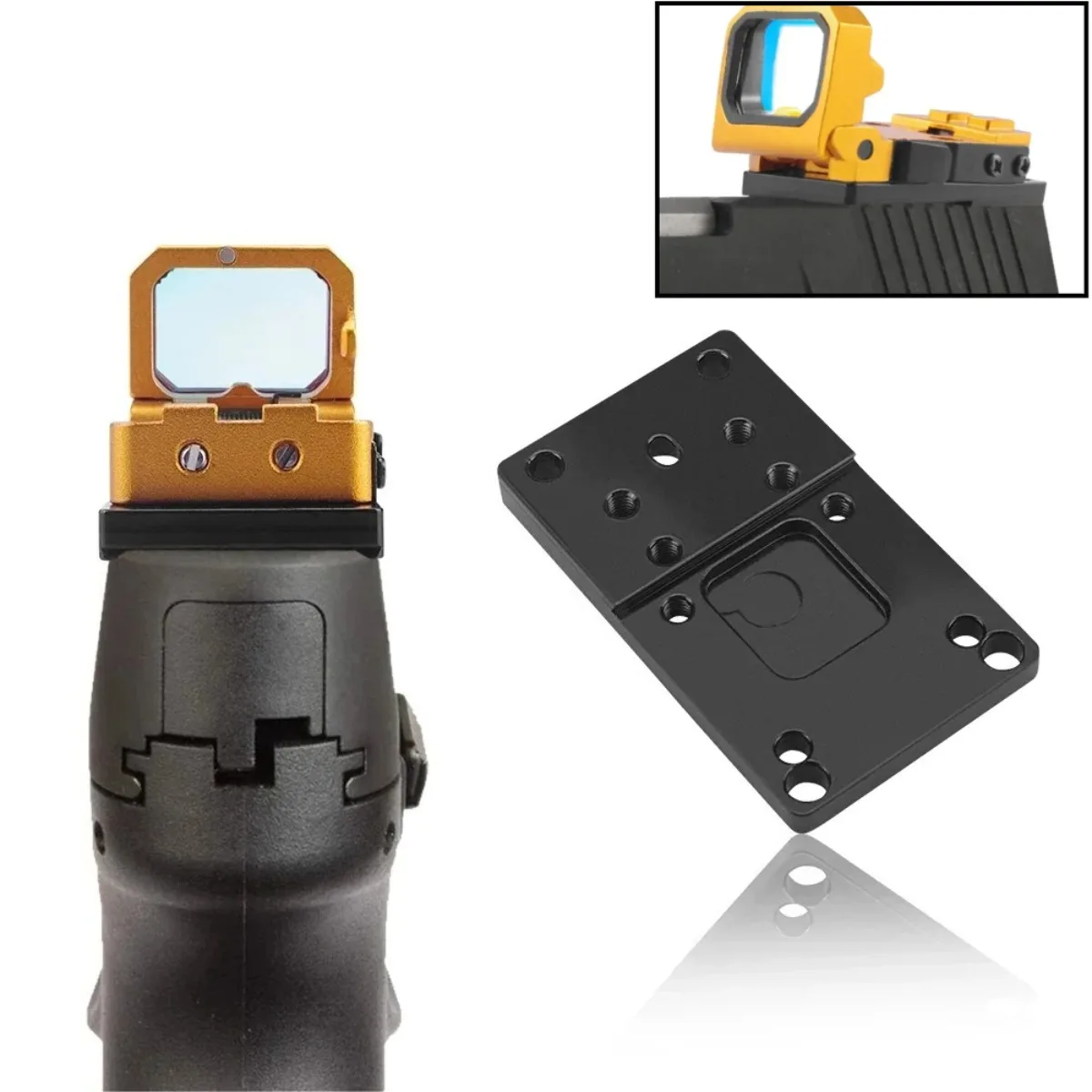 Placa de Montaje para Mira de Punto Rojo Táctica, Compatible con Taurus PT111 G2c G3, para VISM Docter Noblex Footprint