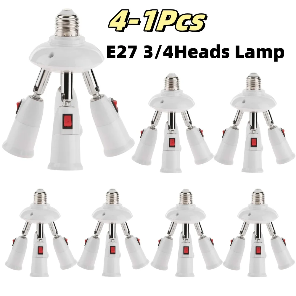 4-1Pcs E27 Splitter…