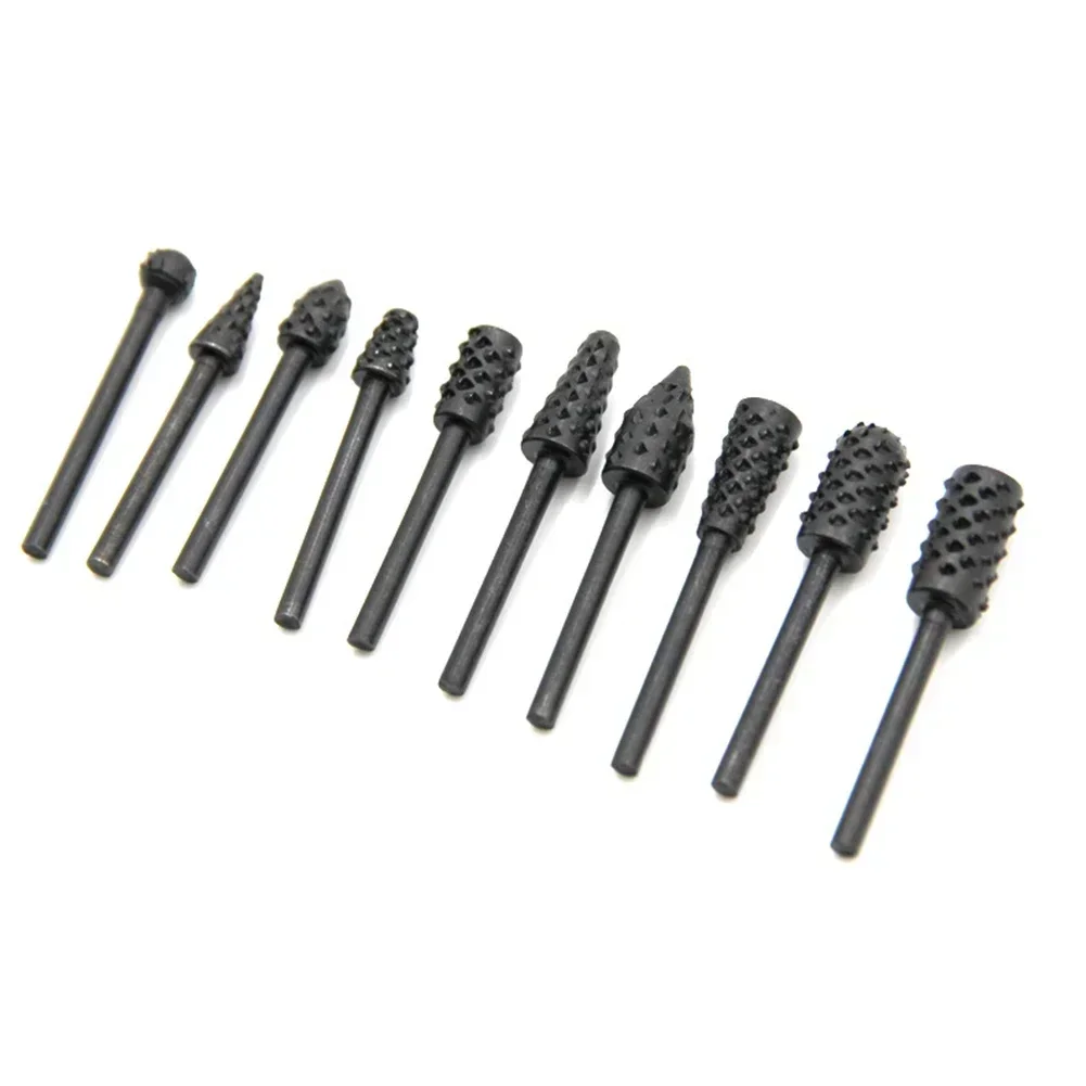 10pcs/set Rotary Rasp File Drill Bits Rasp Set 1/8\