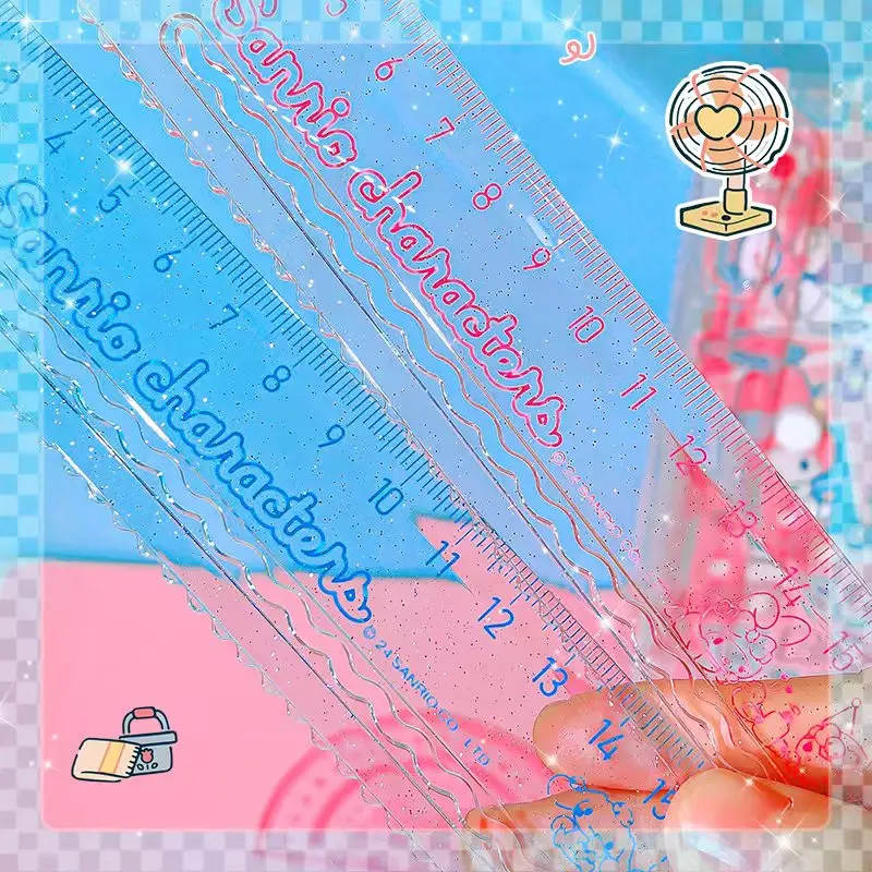 sanrio stationery set School supplies set Scholar kit mathematical set Drawing kit school protractor Architecture ruler