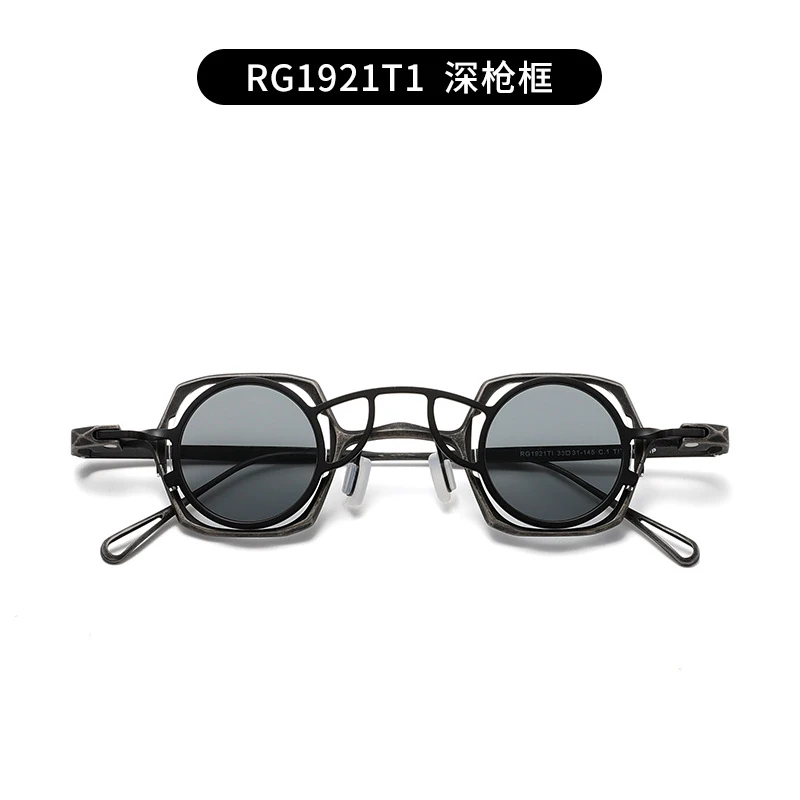 Pure Titanium 2 In 1 Magnetic Sunglasses Vintage Eyeglasses Frame for Men Women Luxury Brand Design Customize Prescription