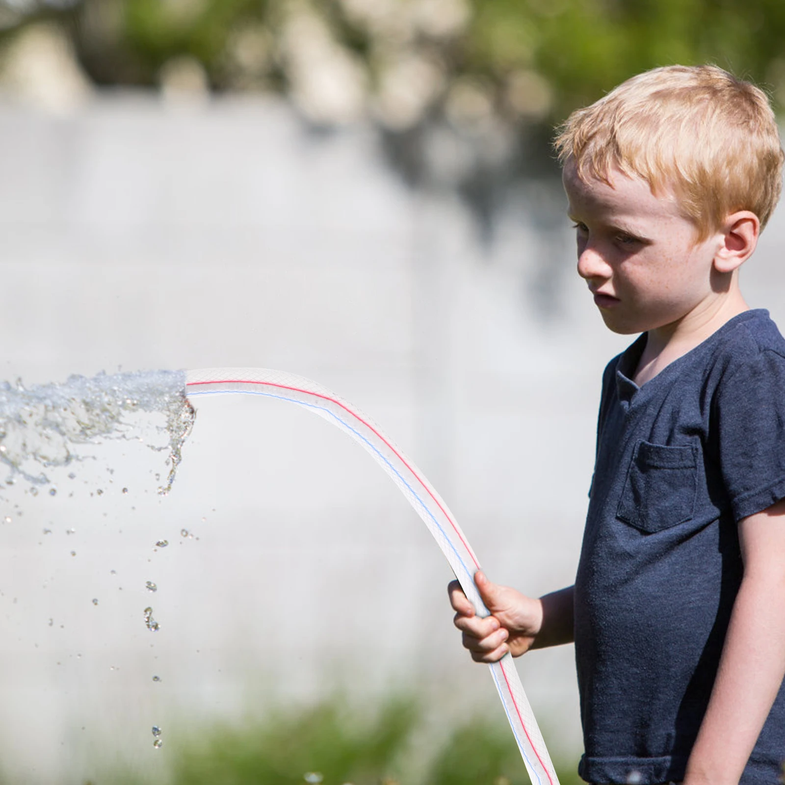 

Thickened PVC Hose Durable Water Hose Garden Extension Tube Leakproof Resistant Flexible Expandable Blue Car Washing