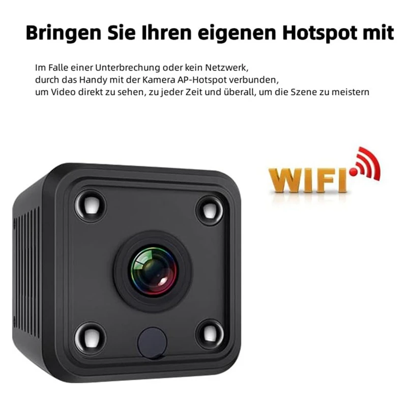 Imagem -06 - Mini Câmera de Vigilância Interna Wifi Transmissão ao Vivo Aplicativo para Celular Bateria a 4k 1080p hd