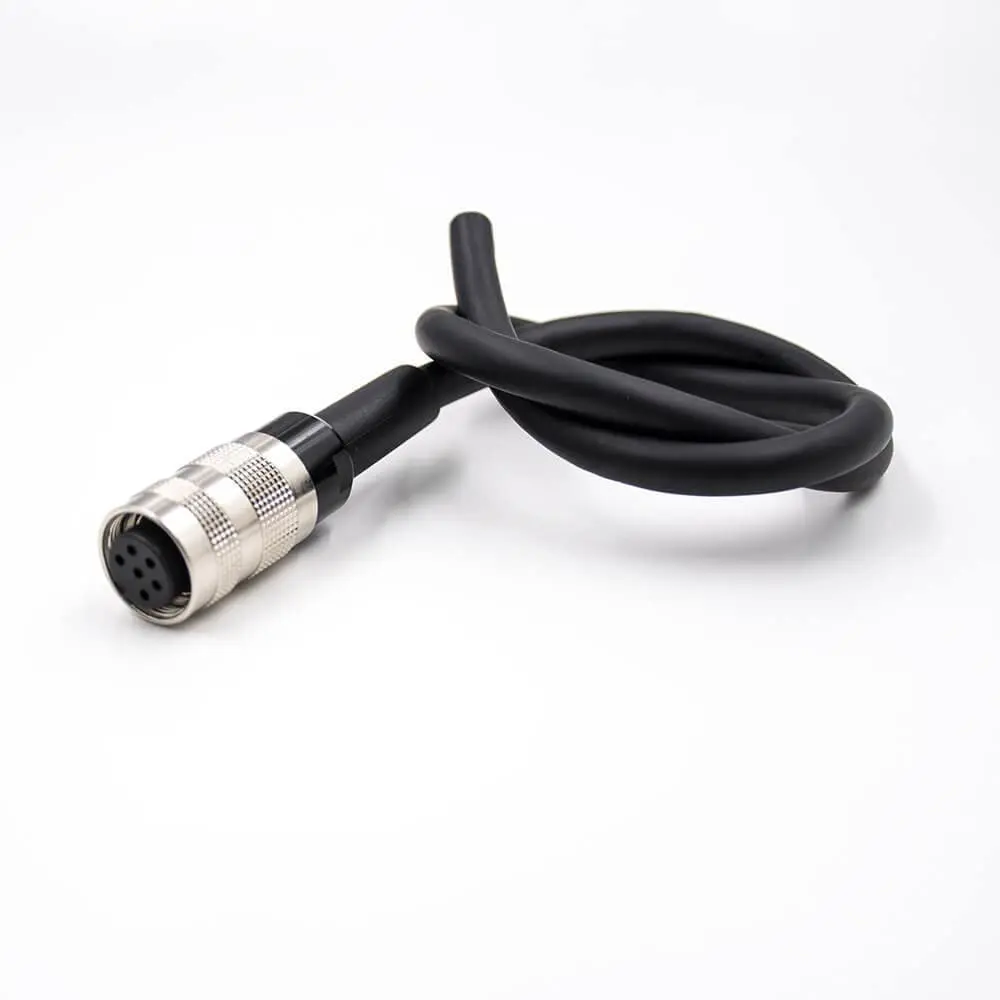 M16 Female Type 6Pin A Code Straight Single Ended Cable 1 Meter Assembly Cable with Plastic Tail — купить у AliExpress WW