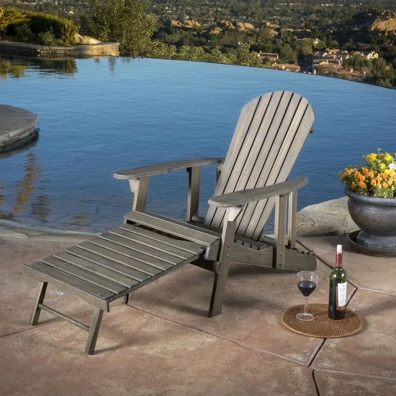 استبدال كرسي Malibu Adirondack - أثاث مريح للفناء الخارجي - تصميم مقاوم للطقس - مثالي للاسترخاء و #6