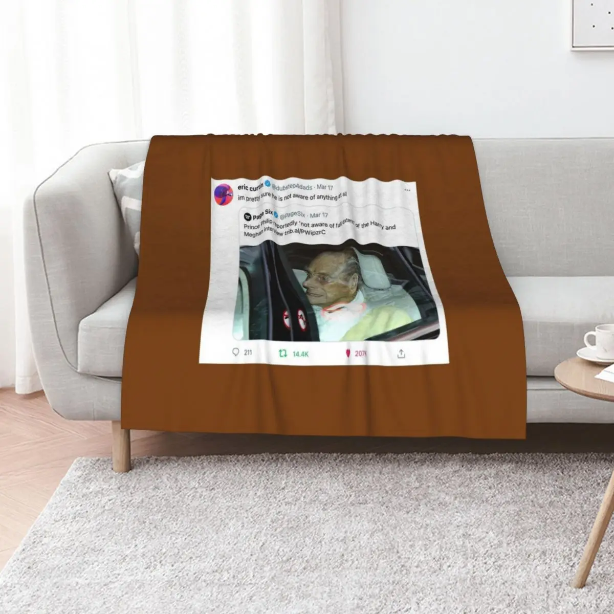 Manta decorativa con diseño de príncipe Phillip, manta decorativa elegante, regalo para amigos, compañeros de habitación