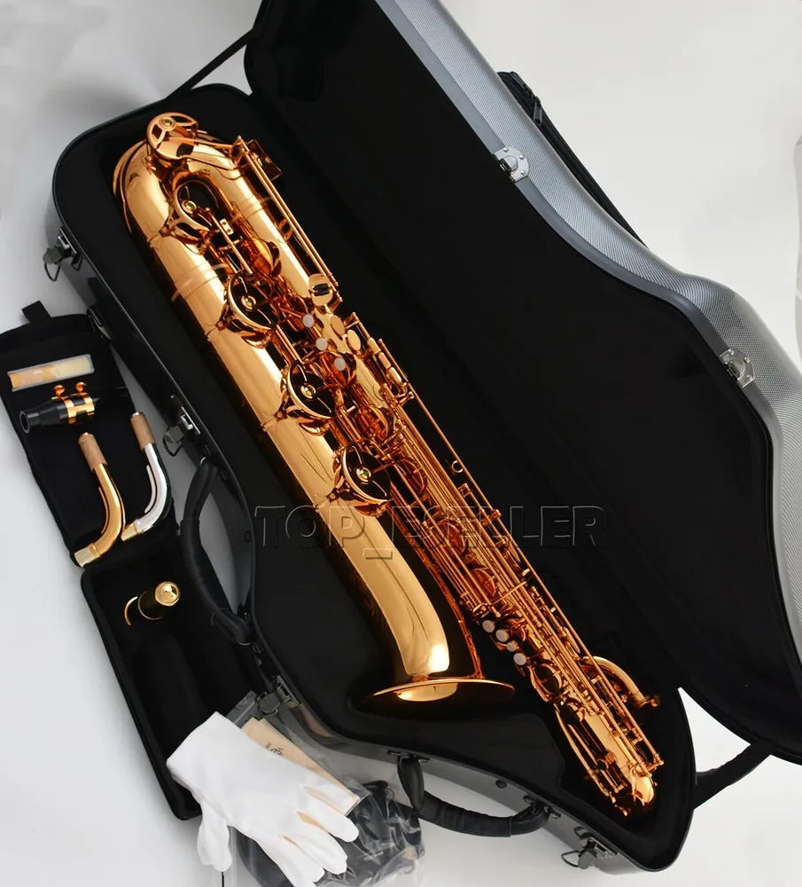 

НОВЫЙ профессиональный латунный лакированный баритон-саксофон Bari, роскошный летный кейс 2025
