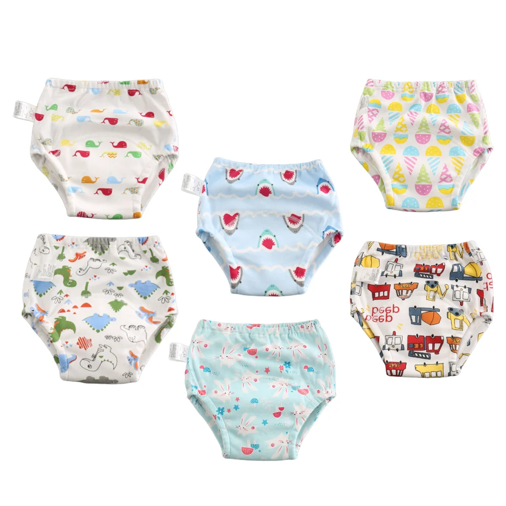 

6 Pcs Potty Training Pants Infant Reusable Nappies Newborn Diapers Washable Nappy